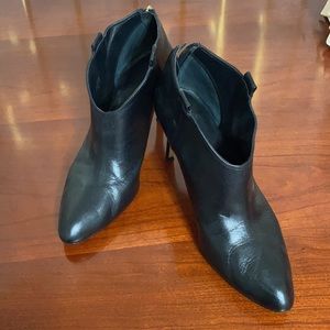 Black Leather Booties